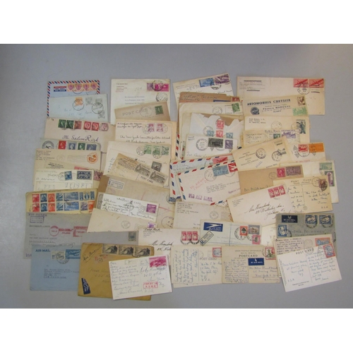 38 - POSTAL HISTORY - Middle periods accumulation in a shoebox with good range of different countries, ai... 