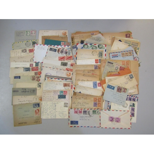 38 - POSTAL HISTORY - Middle periods accumulation in a shoebox with good range of different countries, ai... 