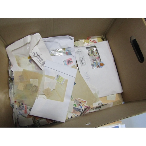 6 - BOX with dozens sorted by country of areas into large envelopes, noted good quantity of Japan, U/M C... 