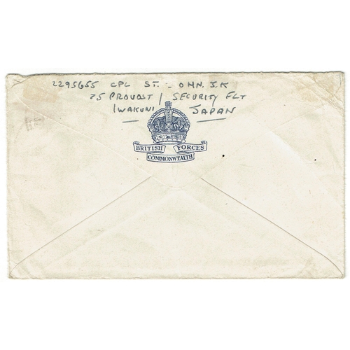 62 - AUSTRALIA - Br. Commonwealth Occupation Force Japan: 1946 OAS cover to London bearing BCOF JAPAN 194... 