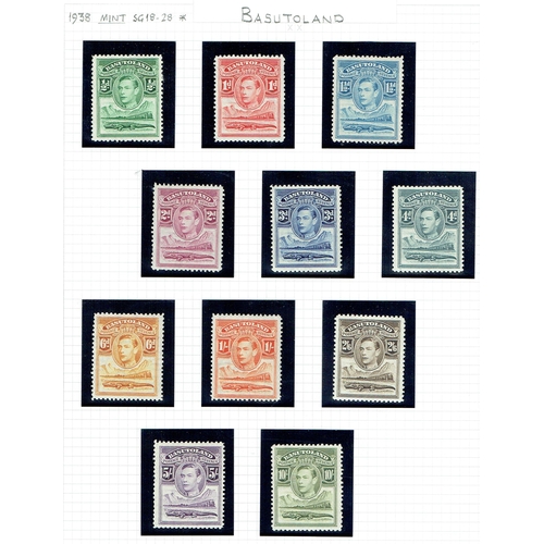 72 - BASUTOLAND - 1938 set of 11 mounted mint, fine, SG 18/28.