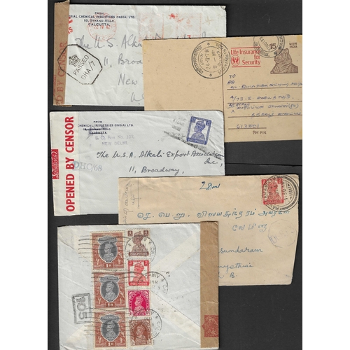 242 - INDIA - WWII Censor Mail - Useful group of 19 covers from various departure towns around India to a ... 