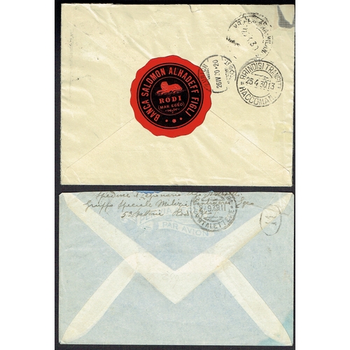 117 - AEGEAN ISLANDS - 1930-1939 Two covers to Zurich or Pola incl 1930 1.25l blue from 1929 Crusader's To... 