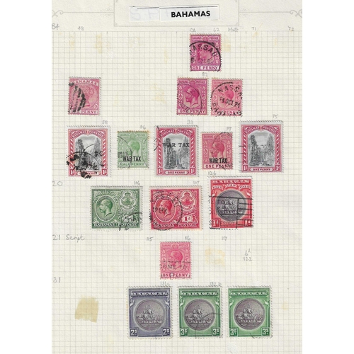 162 - BAHAMAS  - 1884-1978 Small collection on loose leaves,  mixed mint and used condition. Stamps to not... 