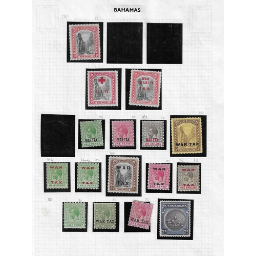 162 - BAHAMAS  - 1884-1978 Small collection on loose leaves,  mixed mint and used condition. Stamps to not... 