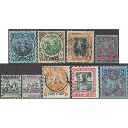 182 - BARBADOS - Useful collection from QV onwards with better early to middle periods all fine used laid ... 