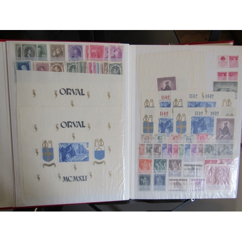 192 - BELGIUM - Duplicated collection in a large stockbook of approx. 2350 stamps mint & unmounted mint an... 