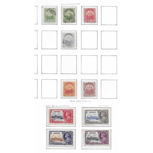 210 - BERMUDA - QV-1950 Mint and used collection on KA-BE album leaves, large amount of completion include... 