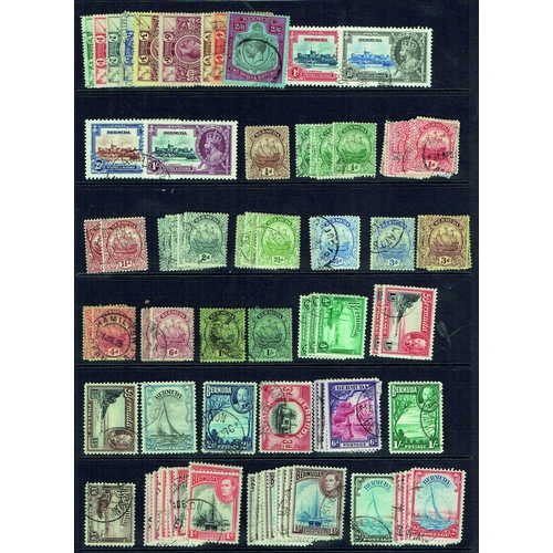 214 - BERMUDA - Useful collection from QV onwards with better early to middle periods all fine used laid o... 