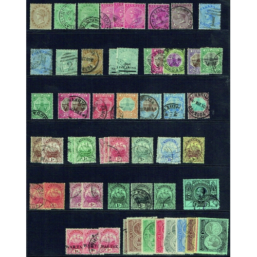 214 - BERMUDA - Useful collection from QV onwards with better early to middle periods all fine used laid o... 