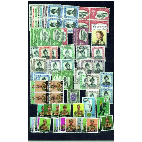 256 - BRUNEI - Useful collection arranged on stockpages used incl nice CDS examples for many different pri... 