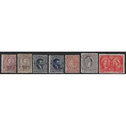 268 - CANADA - 1859-1902 Collection of QV mint and used arranged on album pages by printings including 185... 