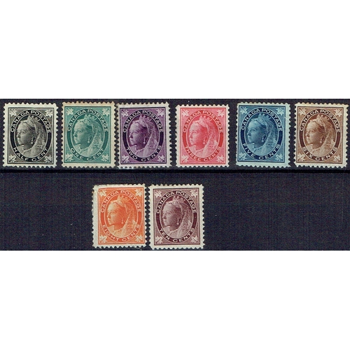 272 - CANADA - 1897-98 Set of 8 unused / mint with poor gum or faults, 8c has torn corner (not counted), 5... 