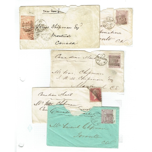 276 - CANADA - 19th Century incoming mail from UK mainly from a correspondence to Montreal in very mixed c... 