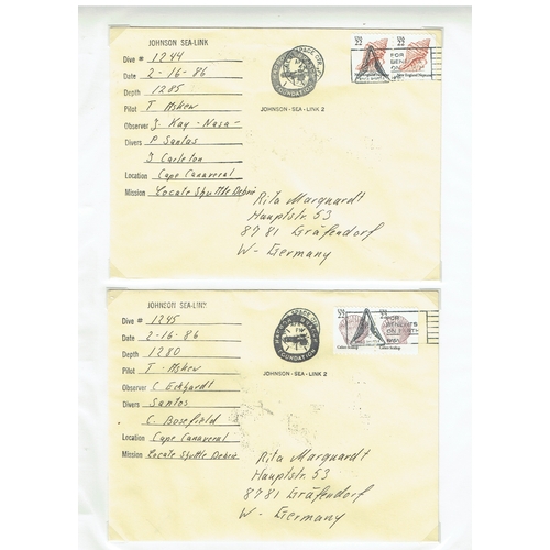 28 - POSTAL HISTORY - 1986 Space Shuttle Debris Recovery at Cape Canaveral collection of 55 different cov... 