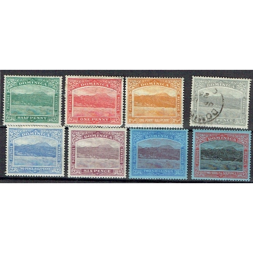 338 - DOMINICA - 1921 KGV full set of 8 mint apart from 2d grey which is fine used, (SG 62/70) nice condit... 