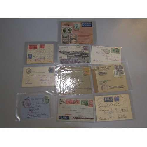 34 - POSTAL HISTORY - Brazil: Twenty Eight covers early to middle periods with interesting incl 1934 airm... 