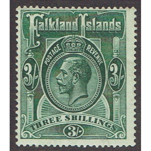 359 - FALKLAND ISLANDS - 1923 MS CA 3s slate-green very fine hinged mint, centred left, fine, SG 80.