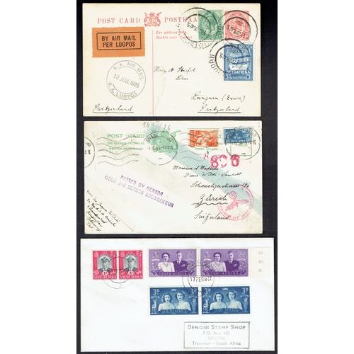 36 - POSTAL HISTORY - British Africa: Group of interesting covers  addr to Switzerland including SWA 1951... 