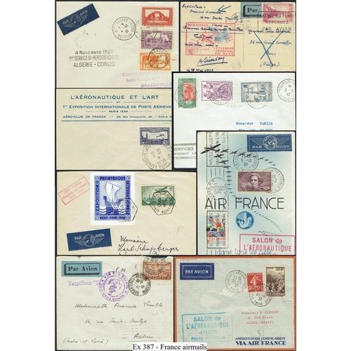 385 - FRANCE - 1937-1960 Airmails lovely collection of first flight, special event or other airmail covers... 