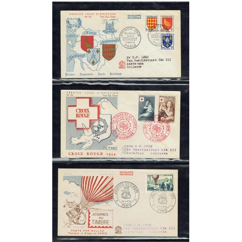 390 - FRANCE - First Day Covers nice collection of official illustrated with printed or typed addresses wi... 