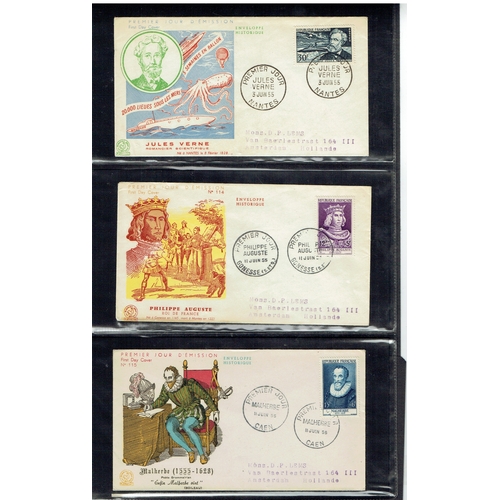 390 - FRANCE - First Day Covers nice collection of official illustrated with printed or typed addresses wi... 