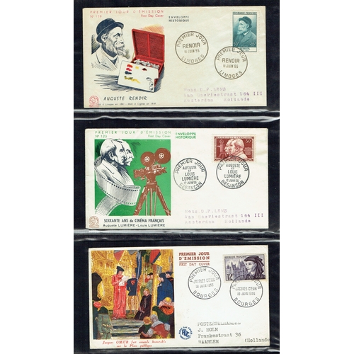 390 - FRANCE - First Day Covers nice collection of official illustrated with printed or typed addresses wi... 