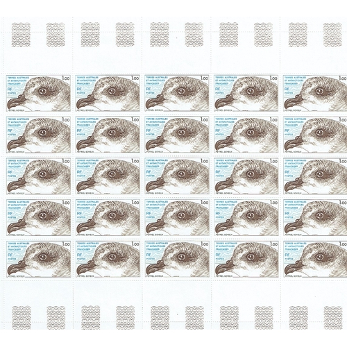 397 - FRANCE - COLONIES - French Southern & Antarctic Territories: 1980-19 twenty five complete sheets unm... 