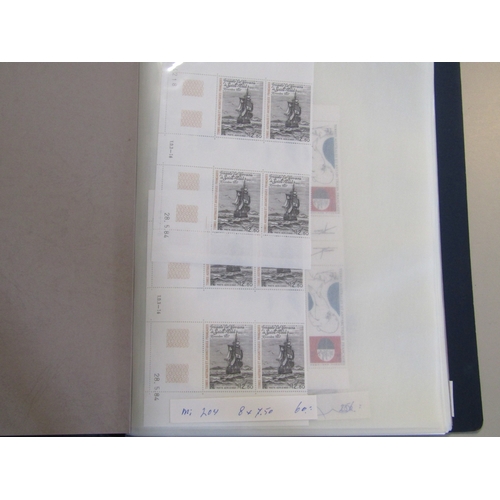 398 - FRANCE - COLONIES - French Southern & Antarctic Territories: Mint stock in a sheet folder for blocks... 