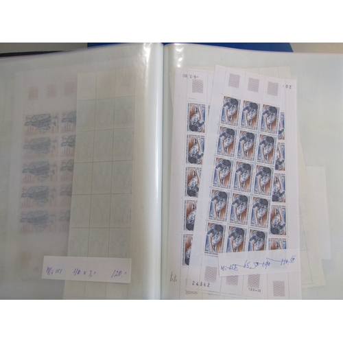 398 - FRANCE - COLONIES - French Southern & Antarctic Territories: Mint stock in a sheet folder for blocks... 