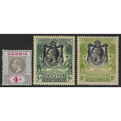 417 - GAMBIA - 1912-1935 Mint & used collection on leaves arranged by printings including 1912-22 set to 3... 