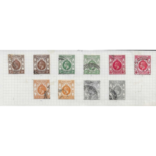 493 - HONG KONG - 1912-1937 GV Useful assembly mint and mainly used including 1912 mint 10c, 12c, 50c mint... 