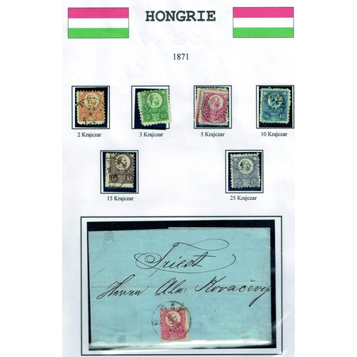 501 - HUNGARY - 1854-1903 Classics assembly on an album page incl two covers including 1872 E.L from SISSE... 