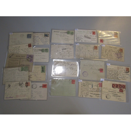 58 - POSTAL HISTORY - Maritime: PAQUEBOT cancels on a large group of covers and cards from turn of the 20... 