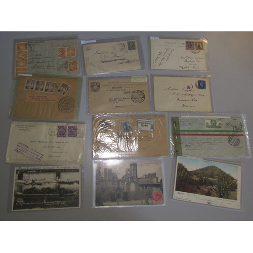 61 - POSTAL HISTORY - Mexico: Earlier to middle covers, cards and postcards some uprated with attractive ... 