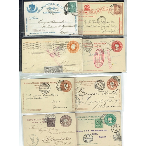 62 - POSTAL HISTORY - Mexico: Earlier to middle postal stationery covers, cards and wrappers some uprated... 