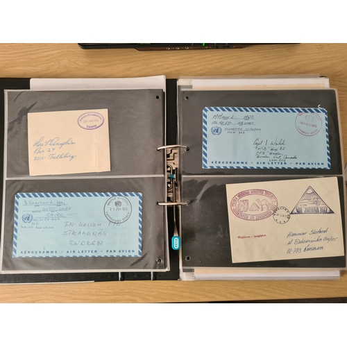 71 - POSTAL HISTORY - United Nations: Covers collection in a well filled cover binder covering various mi... 