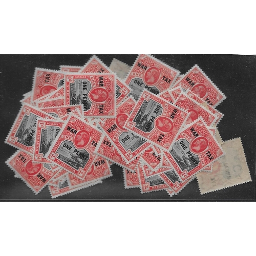 SAINT HELENA - 1916 WAR TAX 1d + 1d black and scarlet unmounted mint ...