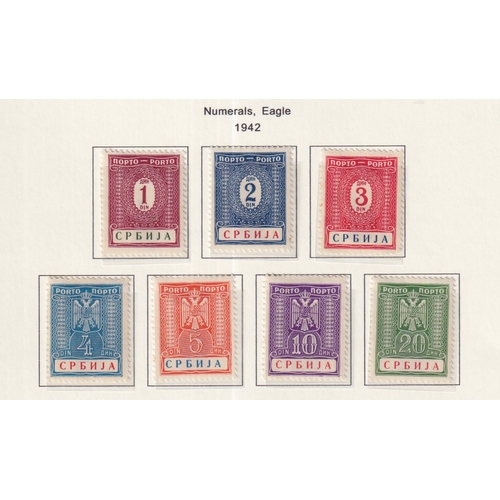 1138 - SERBIA - 1880-1905 Sparse collection mint & used on 8 Lighthouse printed leaves (13 hole, good condi... 