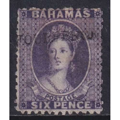 116 - BAHAMAS  - 1883 Four Pence on 6d deep violet very fine example complete with 1979 RPS certificate st... 