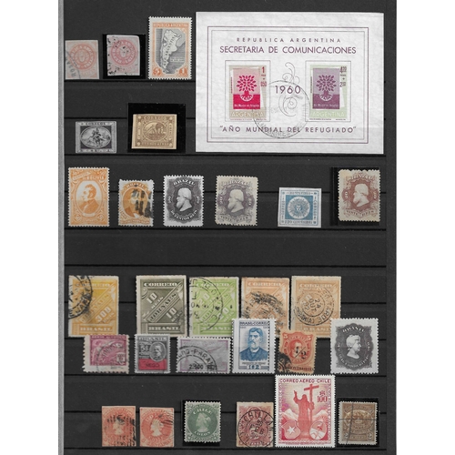 13 - SOUTH & CENTRAL AMERICA - Mainly 19th century assembly mint and used on stockcards with nice selecti... 