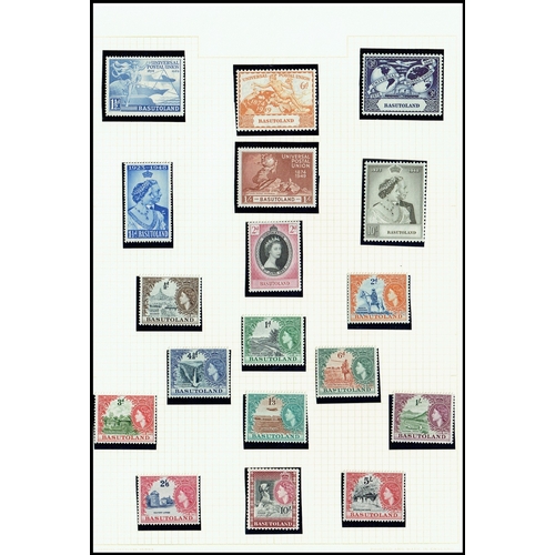 140 - BASUTOLAND - 1933-1974 Attractive mint and unmounted mint collection on leaves with useful throughou... 