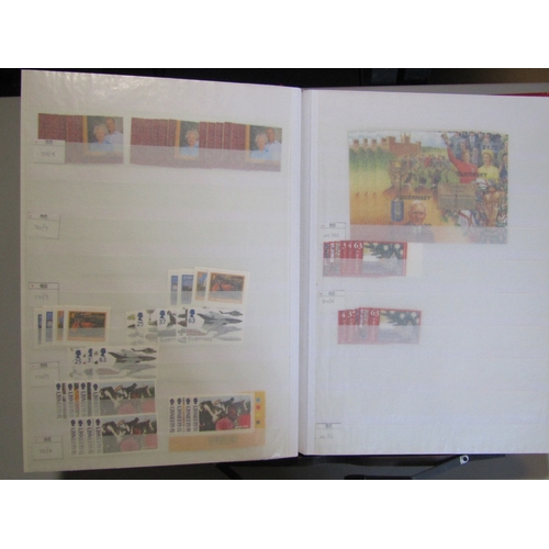 1627 - GREAT BRITAIN -  GUERNSEY - 1995-2013 Unmounted mint stock arranged in 64 sided stockbook with usefu... 