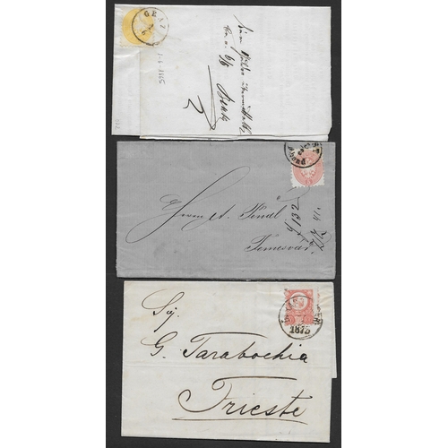 21 - POSTAL HISTORY - Austria: Small group of mainly prestamp mail from different towns and areas incl 18... 