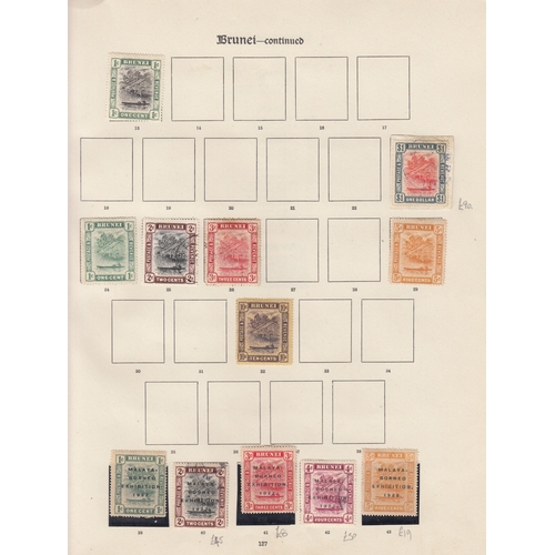 221 - BRUNEI - 1903-1937 Mint and used assembly with some better pickings including 1906 50c on 16c green ... 