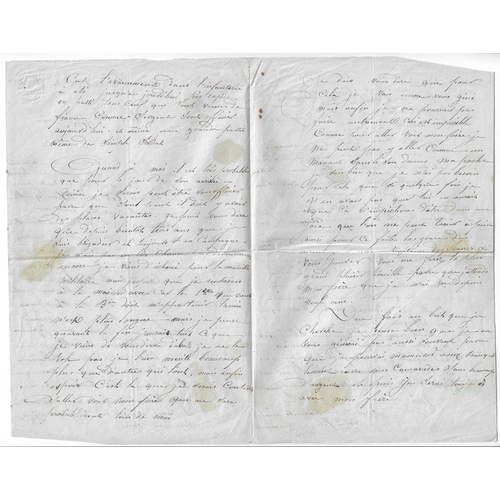 23 - POSTAL HISTORY - CRIMEA WAR: 1855 August. Four page letter from a French soldier (to his mother and ... 