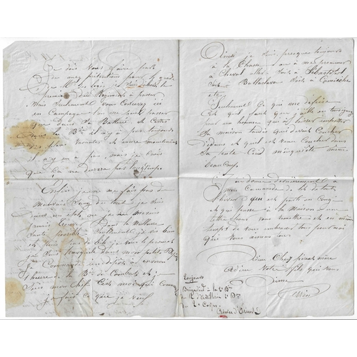 24 - POSTAL HISTORY - CRIMEA WAR: 1855 August. Three page letter from a French soldier (to his mother and... 