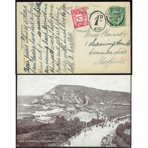 31 - POSTCARDS - Postage Due - Underpaid postcards (various topographical) mainly from UK towns mostly GV... 