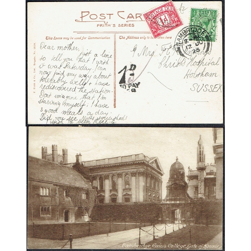 31 - POSTCARDS - Postage Due - Underpaid postcards (various topographical) mainly from UK towns mostly GV... 