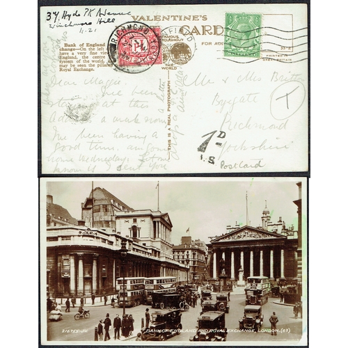 31 - POSTCARDS - Postage Due - Underpaid postcards (various topographical) mainly from UK towns mostly GV... 